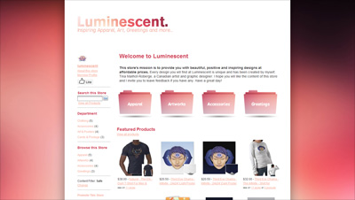 Boutique en ligne Luminescent: vêtements, accessoires, posters et art inspirants!