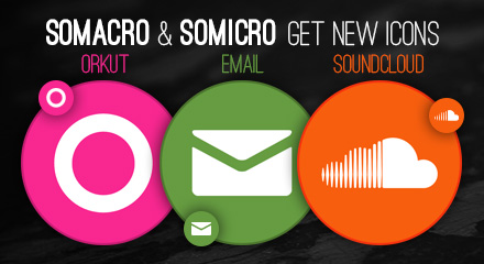 Somacro & Somicro: email, Orkut and Soundcloud icons
