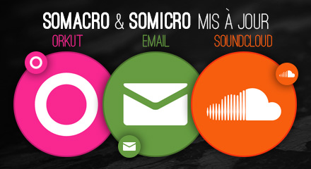 Somacro & Somicro: icônes Orkut, email et Soundcloud